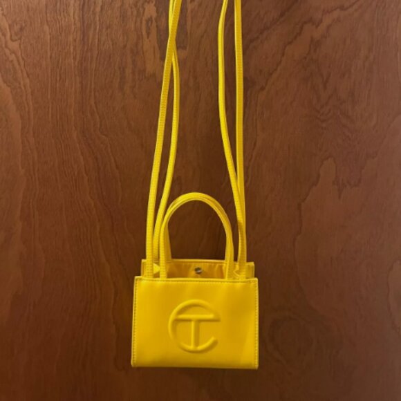 Telfar Vegan Leather Small Shopping Bag - Yellow